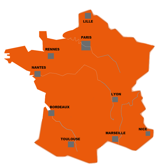 Carte de France LIFT SYSTEME