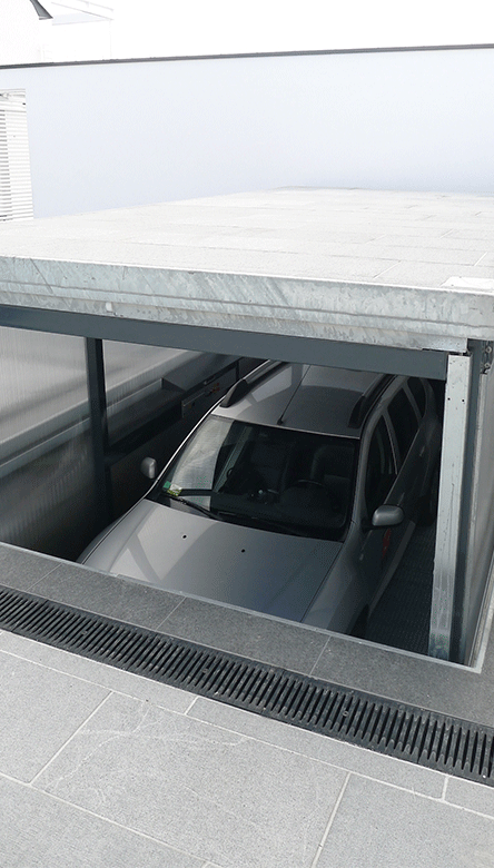 Parking enterré lift systeme